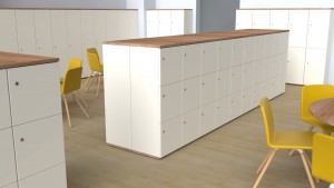 Three door lockers