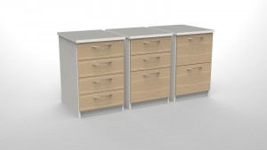 Desk high pedestal