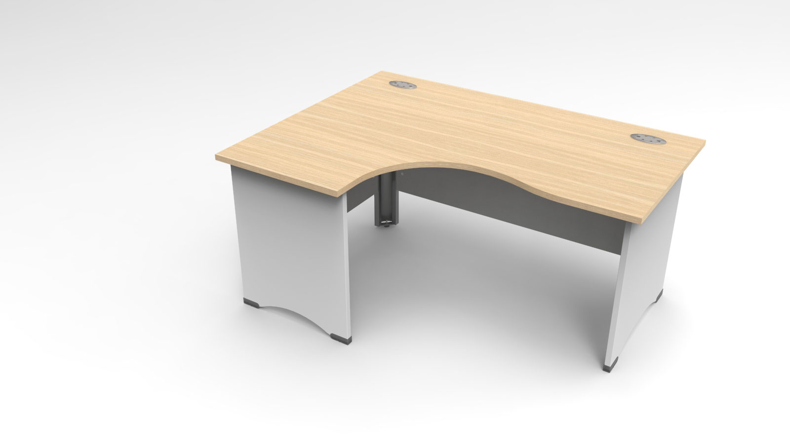Crescent Desk with Panel End