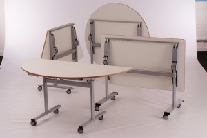 Semi-circular Flip Top Table