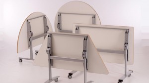 Trapezoidal Flip Top Table