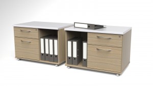 Under desk mobile storage unit